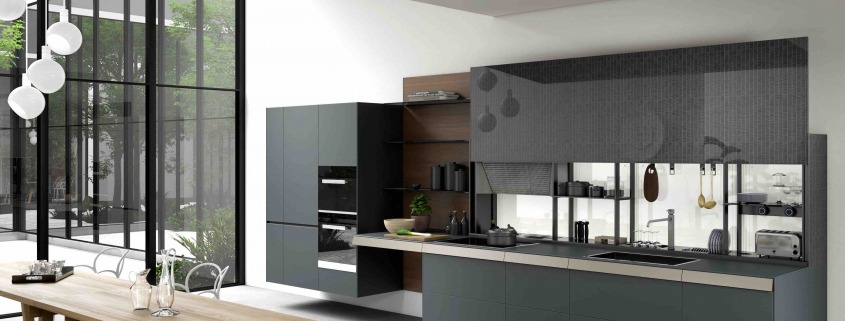 Valcucine with continuous kitchen worktop